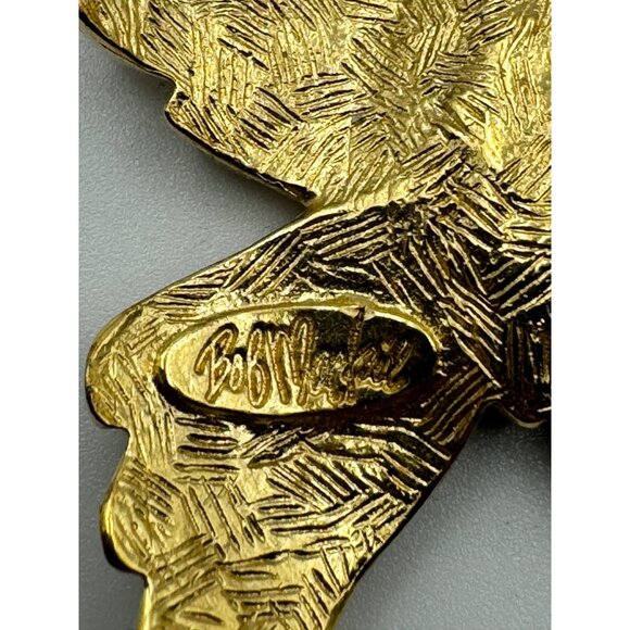 Vintage Bob Mackie Butterly Pin Brooch Enamel Rhinestone Crystal - Picture 6 of 6